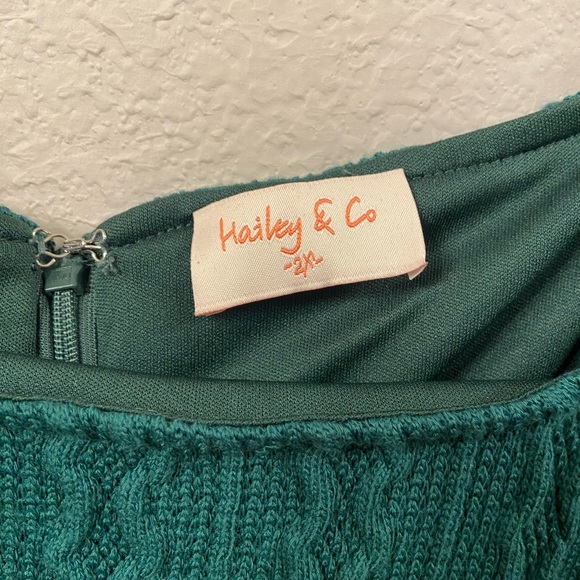Hailey & Co. Boutique Green Cable Sweater Dress size 2X - Picture 10 of 10